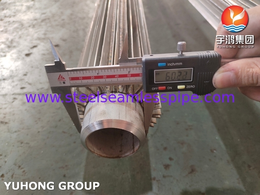 Tube à ailettes soudées longitudinales ASTM A213 TP316L pour refroidisseurs d'huile et systèmes de réfrigération