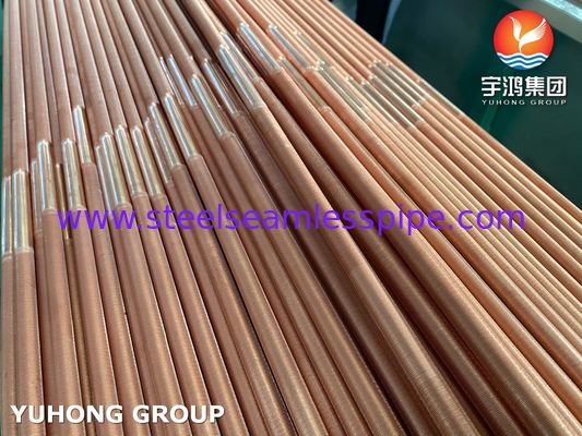 Tube en cuivre-nickel B111 C70600-O61 à ailettes en spirale pour refroidisseur d'air de refroidisseur