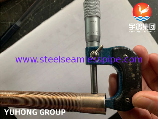 Tube en cuivre-nickel B111 C70600-O61 à ailettes en spirale pour refroidisseur d'air de refroidisseur