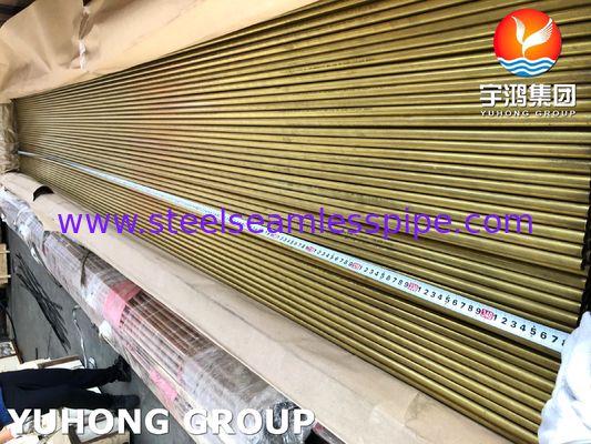 Tube en laiton aluminium Cooper Alloy B111 C68700 O61 recuit, tube sans soudure pour échangeur de chaleur à eau de mer