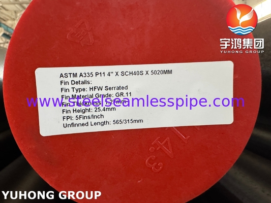 ASTM A335 P11 Tubes à nageoires serrées avec nageoires GR 11 pour système HSRG à superchauffage