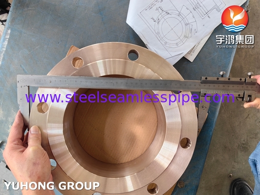ASTM B283 C70620 Flange en alliage de cuivre et de nickel pour les applications maritimes