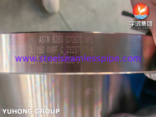 ASTM B283 C70620 Flange en alliage de cuivre et de nickel pour les applications maritimes