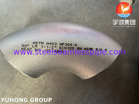 Raccord coudé à 90° en acier inoxydable ASTM A403 WP304 B16.9