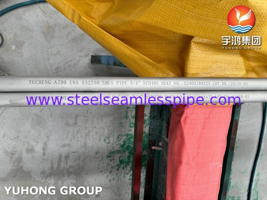 ASTM A790 S32750 Tube sans soudure en acier inoxydable duplex pour pipelines et centrales électriques