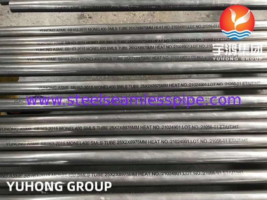 ASME SB163 MONEL 400 (UNS N04400) Tube sans soudure en alliage de nickel pour échangeur de chaleur et condenseur