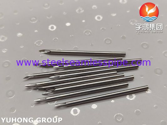 Tube d'aiguille de fistule artério-veineuse médicale SUS304 pour hémodialyse, pointe biseautée à œil arrière