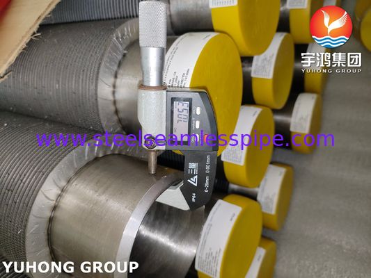 Tube ASTM A376 TP347H avec ailettes en acier au carbone, tube à ailettes HFW, solution résistante à la chaleur de qualité professionnelle