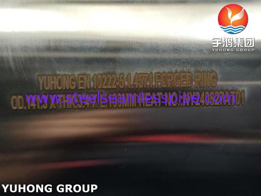 EN 10222-5 1.4571 Anneau forgé & Bride en acier inoxydable 316 pour installations chimiques et systèmes de tuyauterie marine