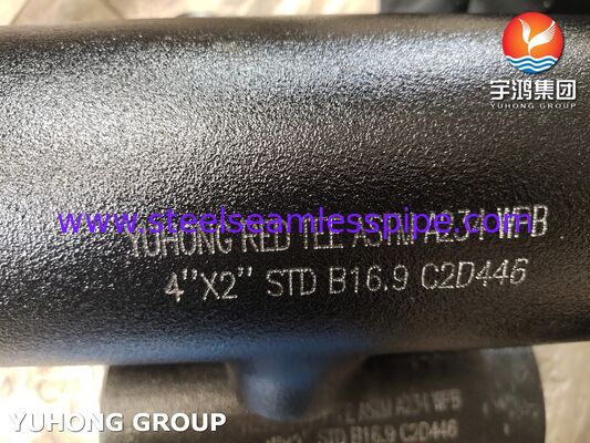 ASTM A234 WPB Aciers au carbone à accrochage réducteur T-shirt soudé à l'arrière