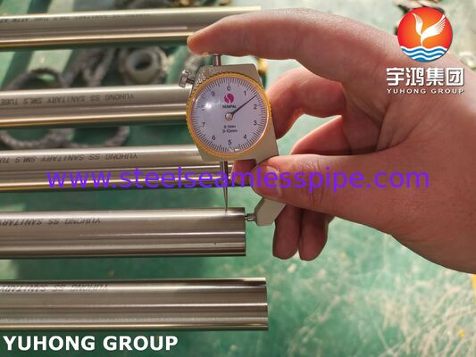 Tube sanitaire sans soudure, recuit brillant, en acier inoxydable ASTM A270 TP304, pour l'industrie agroalimentaire