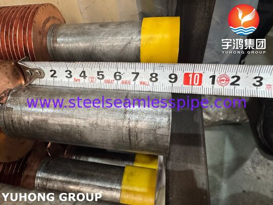 Tubes à nageoires intégrées pour chaudières et économiseurs A106 Gr.B Base nageoires de cuivre