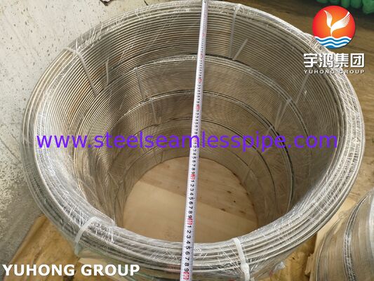 Tube enroulé en acier inoxydable ASTM A269 TP316L recuit brillant pour application de fluide industriel