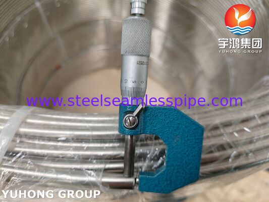 Tube enroulé en acier inoxydable ASTM A269 TP316L recuit brillant pour application de fluide industriel
