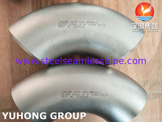 ASTM A403 WP304-S 90 degrés LR coude sans couture pour le domaine industriel