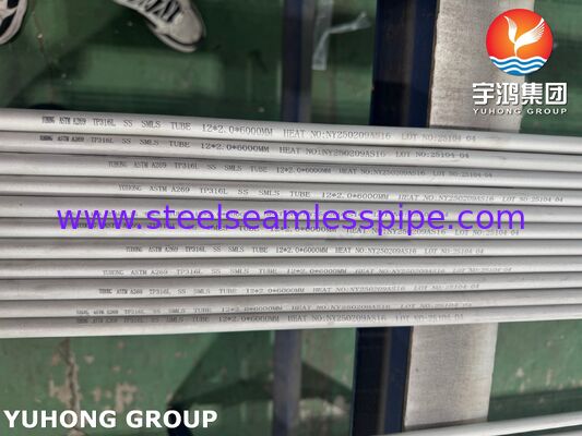 Tubes sans soudure en acier inoxydable ASTM A269 TP316L pour condensateur, décapées et recuit