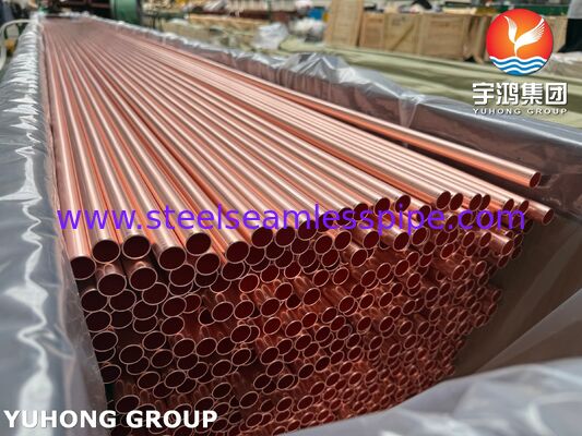 Tube sans soudure ASTM B111 C12200, tube sans soudure en alliage de cuivre de haute qualité