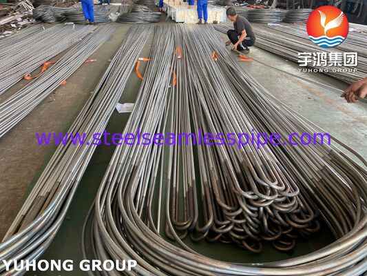 Tube d'échangeur de chaleur en alliage de nickel en forme de U Monel400 ASME SB163 N04400