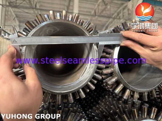 Tube à ailettes goujonné ASTM A335 P22 avec goujons en acier au carbone