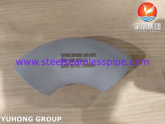 DIN 86090 CuNiFe 90-10 Elbow C70600 Pour la construction navale, le génie maritime et les systèmes de pipelines d'eau de mer