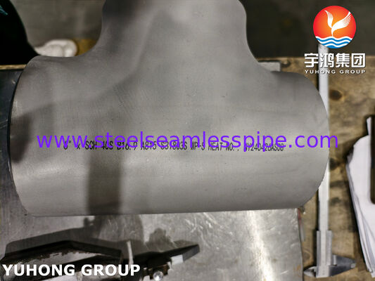 Raccord en acier duplex ASTM A815 UNS S31803 à souder bout à bout ASME B16.9 Té égal duplex 2205