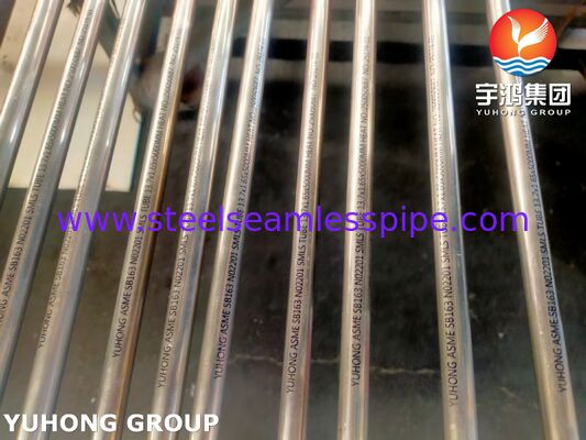 ASME SB163 UNS N02201 Tubes en alliage de nickel sans soudure pour échangeurs de chaleur et condensateurs
