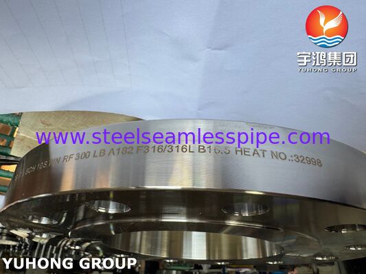 ASTM A182 F316/316L Flange en acier inoxydable Cou de soudure / Flange WNRF dans le système de tuyauterie