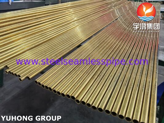 Tubes sans soudure en alliage de cuivre ASTM B111 C44300 C70600 C71500 C68700 C71640 Application du refroidisseur d'air du radiateur du condensateur