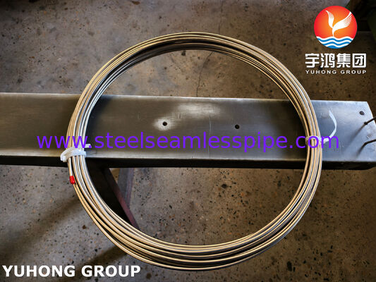 Tube enroulé d'acier inoxydable recuit lumineux d'ASTM A269 TP316L pour les canalisations hydrauliques