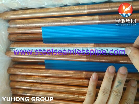 ASTM B111 C12200 Tubes sans soudure en cuivre désoxydées au phosphore pour condensateur d'échangeur de chaleur