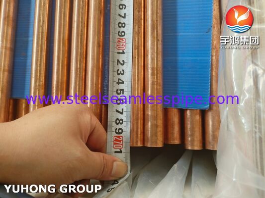 ASTM B111 C12200 Tubes sans soudure en cuivre désoxydées au phosphore pour condensateur d'échangeur de chaleur