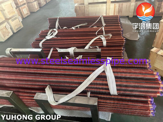Tubes à ailettes extrudés ASTM B111 C70600 pour échangeur de chaleur marin