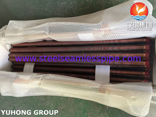 Tubes à ailettes extrudés ASTM B111 C70600 pour échangeur de chaleur marin