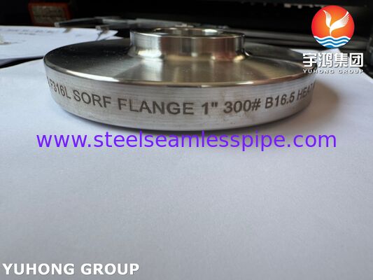 Bride en acier inoxydable ASTM A182 F316L à faible teneur en carbone résistante à la corrosion pour produits chimiques marins
