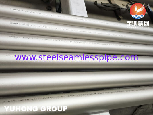 ASTM A790 UNS S31803 Tubes soudés duplex en acier inoxydable pour le service industriel corrosif