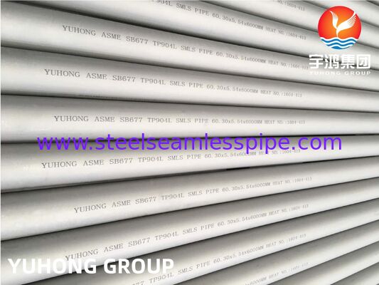 ASTM B677 TP904L UNS N08904 Tube sans soudure en acier inoxydable