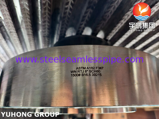 Bride à collet soudé ASTM A182 F347 / Bride en acier inoxydable EN 1.4550 WNRTJ