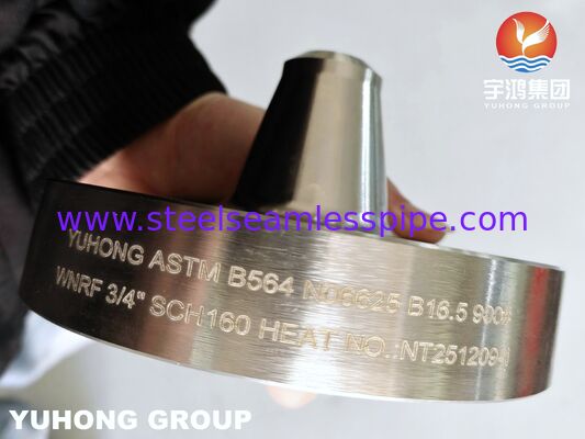 Bride à collet soudé à face surélevée en alliage de nickel Inconel 625 ASTM B564 résistant à la corrosion