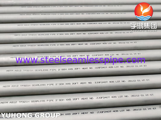 ASTM A312 TP321H S32109 12X18H10T Pipe sans soudure en acier inoxydable pour raffinerie
