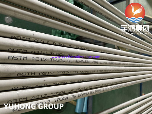 ASTM A312 TP304 laminant à froid et dessinant le tuyau sans couture d'acier inoxydable