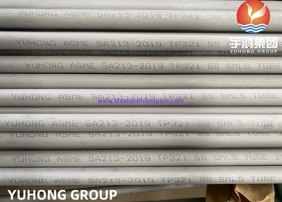 ASTM A213 TP321, 1.4541 Tubes de chaudière en acier inoxydable sans soudure décapées et recuit