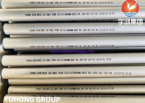 Tuyau et tube sans couture ASTM B622, ALLIAGE C22, B-2, UNS N10276, N06022, N06455, N10675, N06035, N06030, N06200 de Hastelloy
