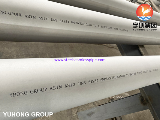 Tuyau d'acier inoxydable duplex, ASTM A789, A790, A928 S31803 S32750 S32760 S31254 254Mo 253MA