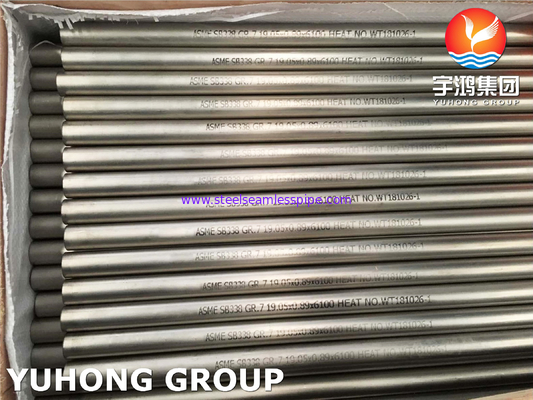 Tubes sans couture titaniques du tuyau ASME SB338/ASTM A338 GR.7 d'alliage