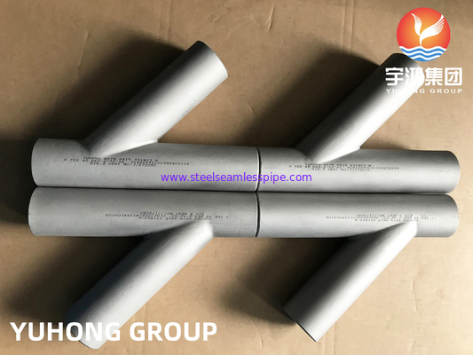 L' acier duplex ASTM A815 S31803, en forme de Y, en forme de tee, en forme de tuyau de soudage à bout B16.9
