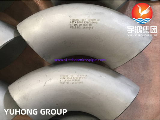 ASTM B366 UNS N10276 / Hastelloy C276 Elbow Hastelloy Steel Buttweld Fitting (Fitage à fente à fente en acier à fente à fente)