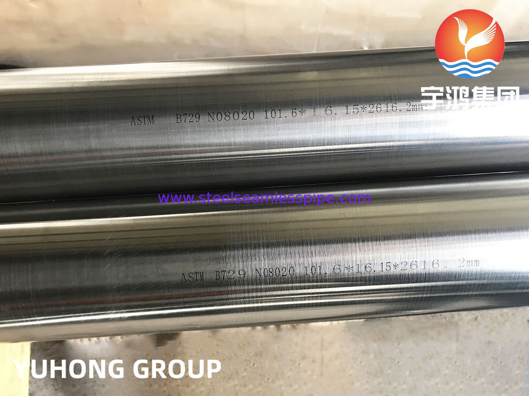 ASTM B729 ALLIAGE 20 / UNS NO8020 TUYAU SANS SOUDURE HASTELLOY 100% UT