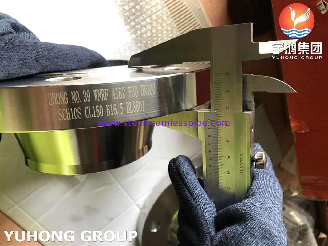 SA182 F60 / UNS S32205 Bride en acier duplex forgé, col soudé face RF ANSI B16.5, pour équipement de traitement des eaux usées