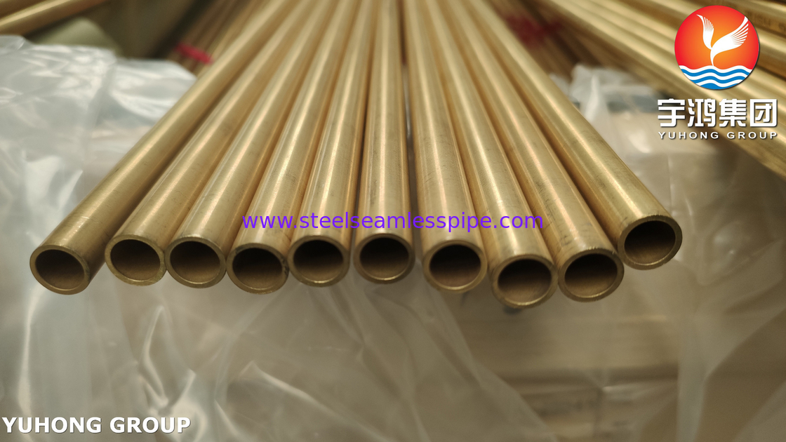ASME SB111 C68700 Tubes sans soudure en laiton d'aluminium O61 pour l'échangeur de chaleur