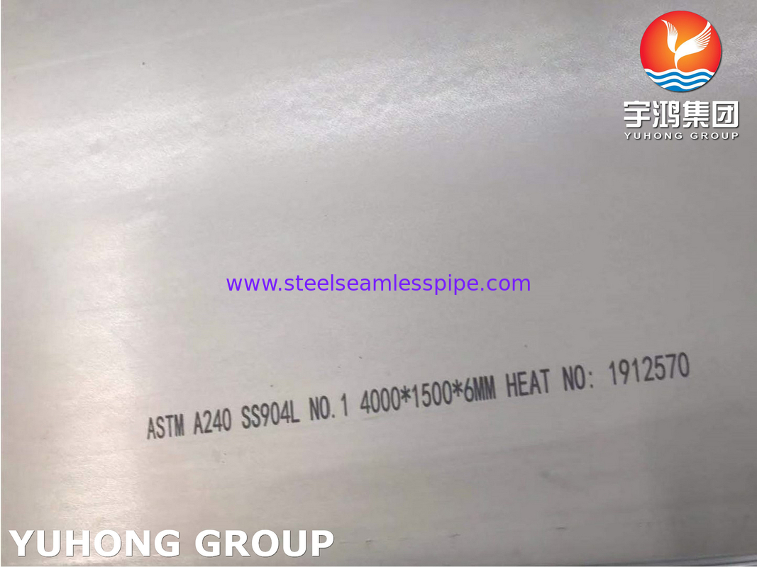 ASTM A240 Plaque en acier inoxydable 904L avec une résistance élevée à la fissuration par corrosion par contrainte